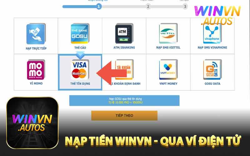 Nạp Tiền Winvn - Qua Ví Điện Tử